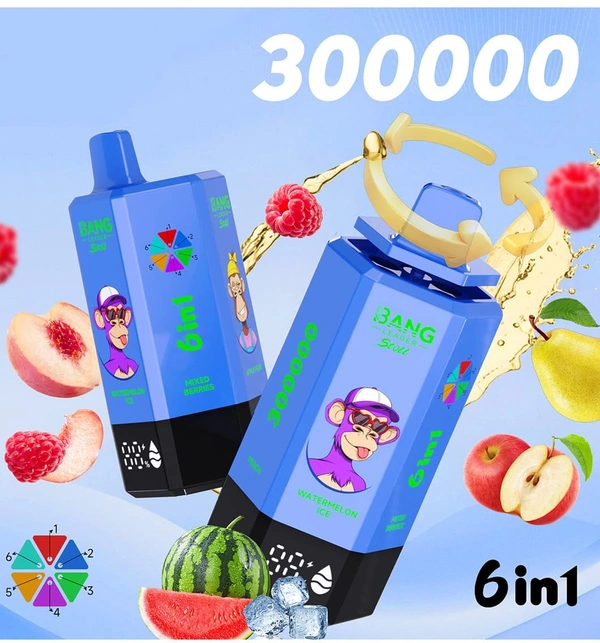 Одноразова електронна сигарета Bang 6in1 300000