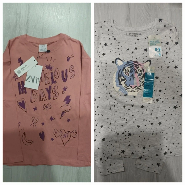 Реглани Primark та Zara для дівчинки 8-9 років (134 см), комплект 2 шт