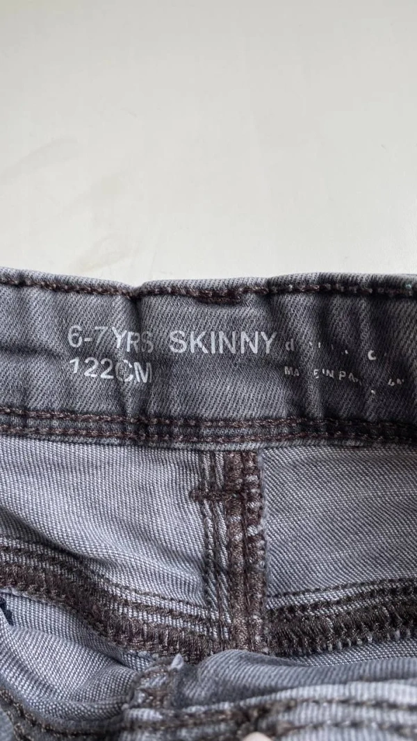Джинси Skinny Denim Co для дитини 6-7 років (122 см) сірі