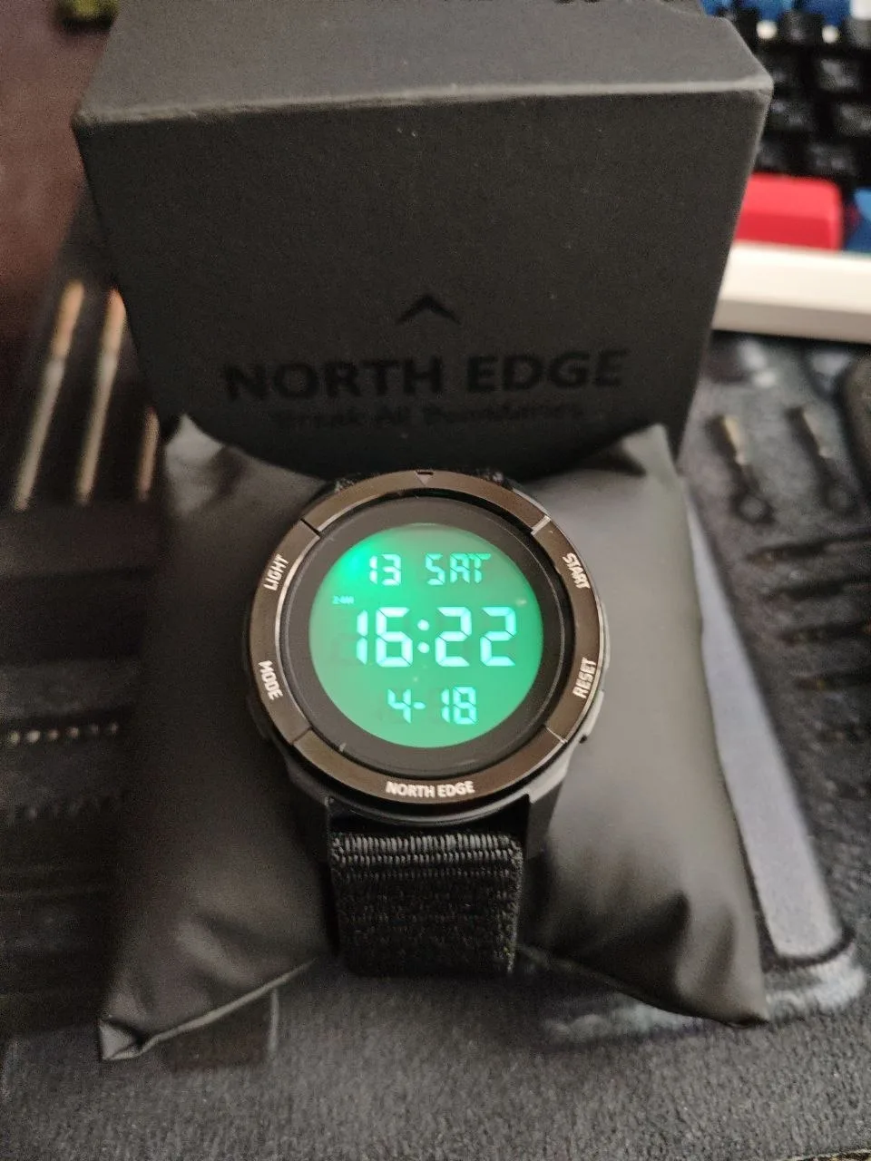 Тактичний годинник North Edge Terra X Black Nylon 5ATM