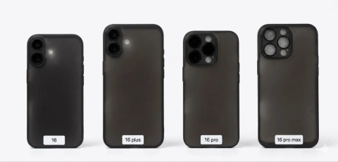Чехол для Apple iPhone 11-16 серии матовый черный
