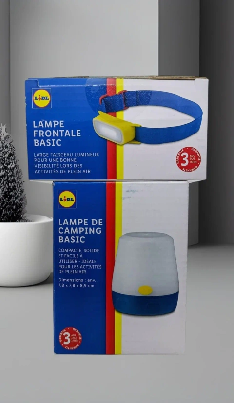 Фонарь налобный и кемпинговая лампа Lidl Lampe Frontale / Camping Basic