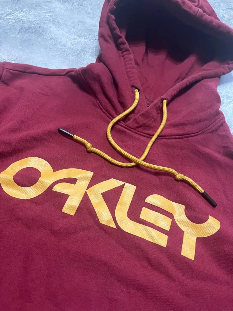 Худи Oakley Logo Hoodie Maroon Size S-M — фото 3