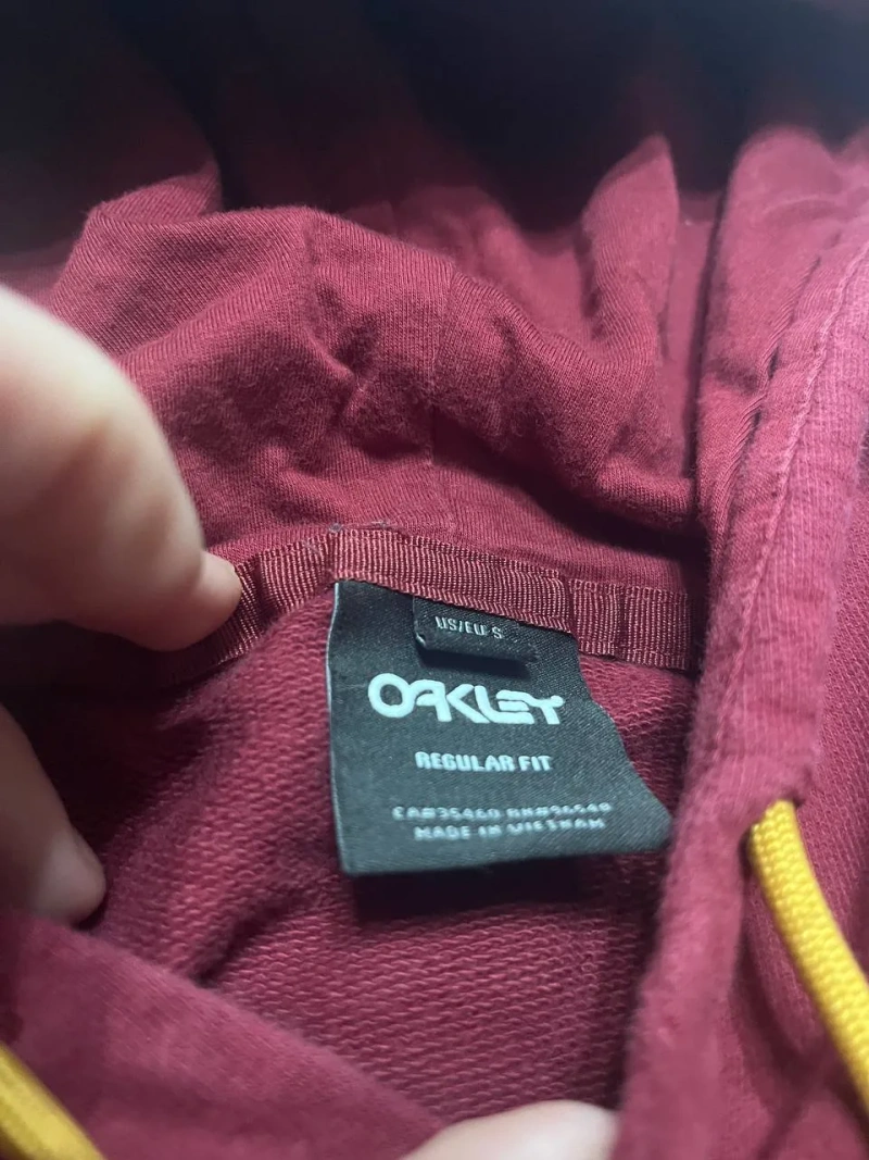 Худи Oakley Logo Hoodie Maroon Size S-M — фото 4
