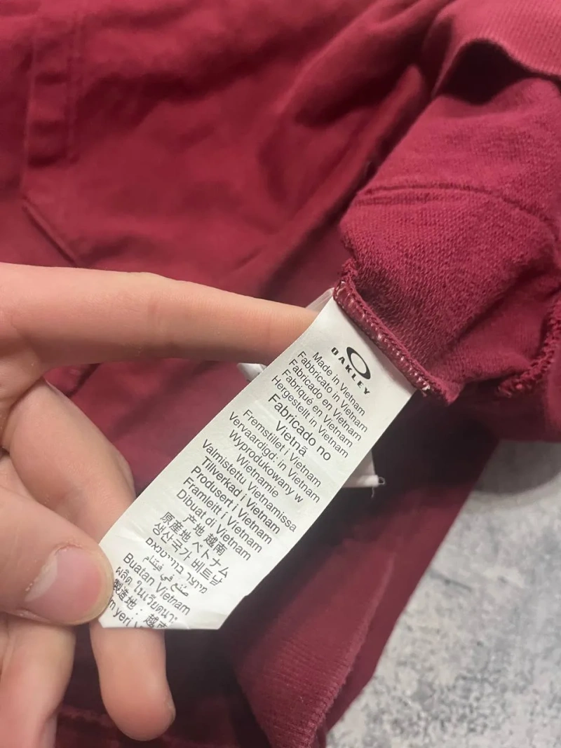 Худи Oakley Logo Hoodie Maroon Size S-M — фото 5
