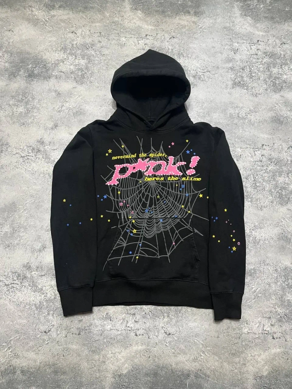 Худи Sp5der Worldwide Pink Slime Black Size S