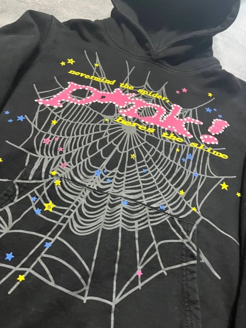 Худи Sp5der Worldwide Pink Slime Black Size S — фото 2