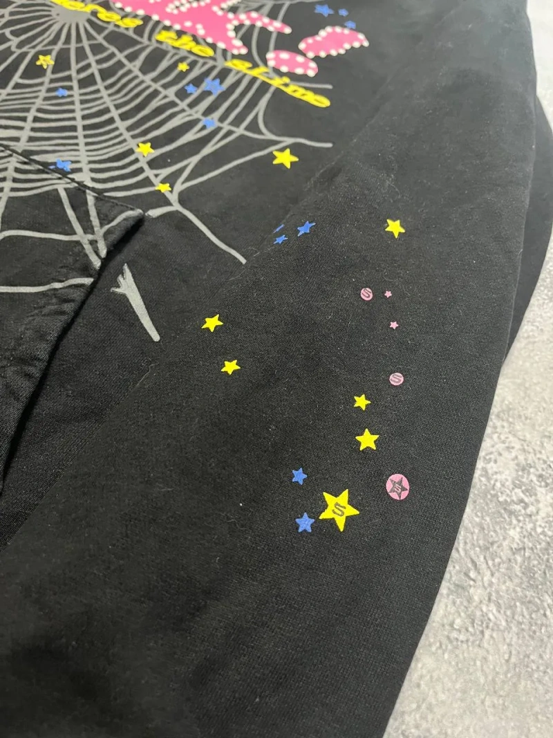 Худи Sp5der Worldwide Pink Slime Black Size S — фото 5