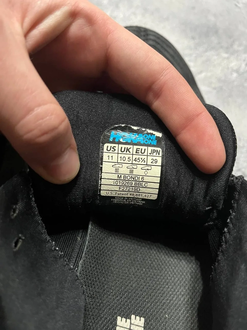 Кроссовки Hoka One One Bondi 6 Black 45.5 (29см) — фото 5