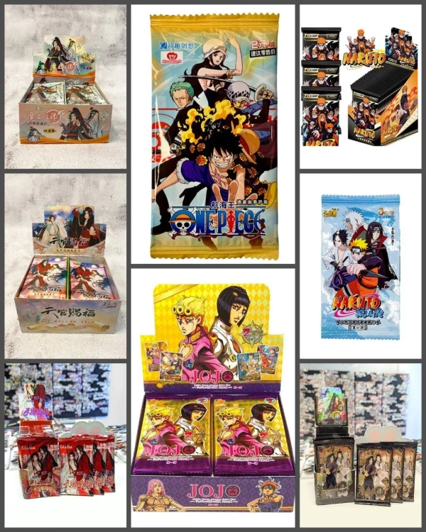 Колекційні аніме картки One Piece, Naruto, JoJo (бустери)