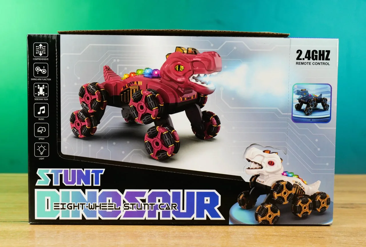 Динозавр на радіокеруванні Stunt Dinosaur 888-39 з парогенератором та роликовими колесами