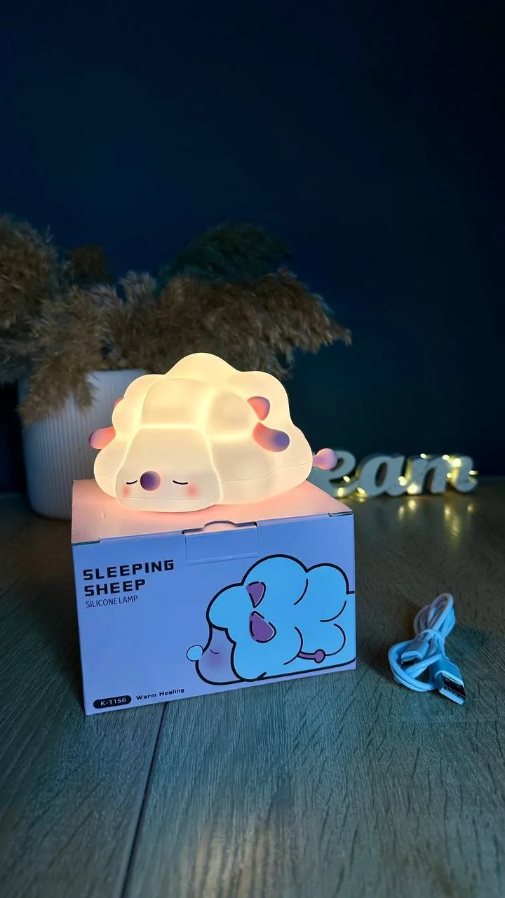Силіконовий нічник-світильник Sleeping Sheep K-1156 (C 69794)