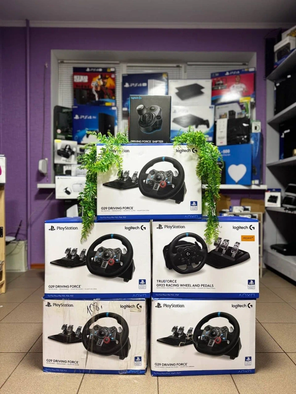 Ігрове кермо Logitech G29 / G923 Driving Force для PS5/PS4/PC