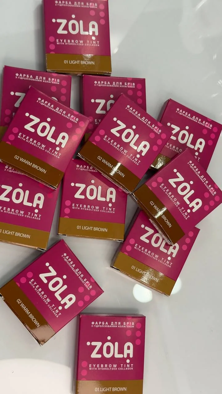 Фарба для брів Zola Eyebrow Tint в саше (01 Light Brown, 02 Warm Brown)