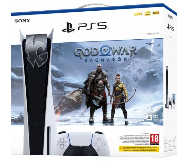 Sony PlayStation 5 White (BD) + God of War Ragnarok Bundle