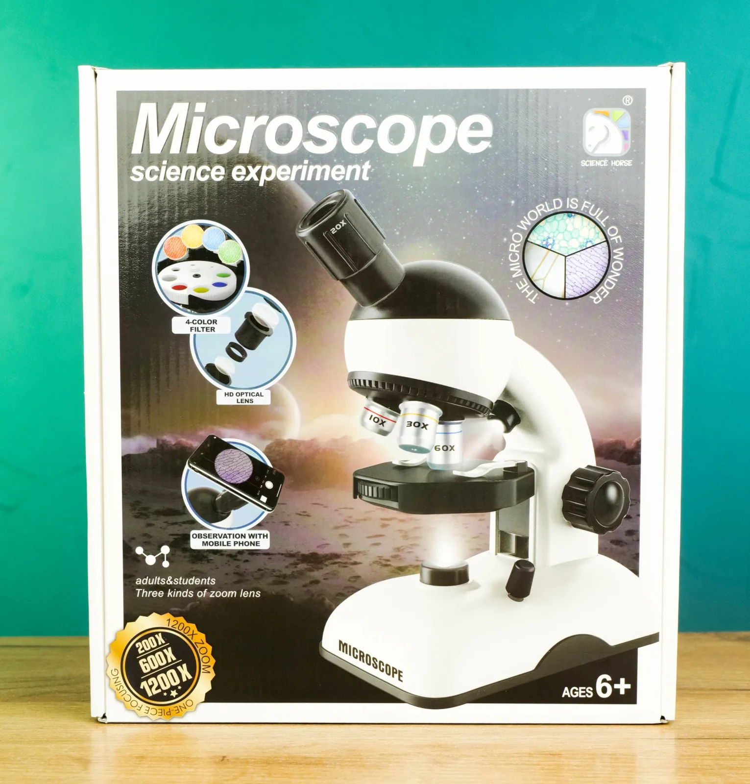 Дитячий мікроскоп Science Horse SD 226 1200x з кріпленням для телефону