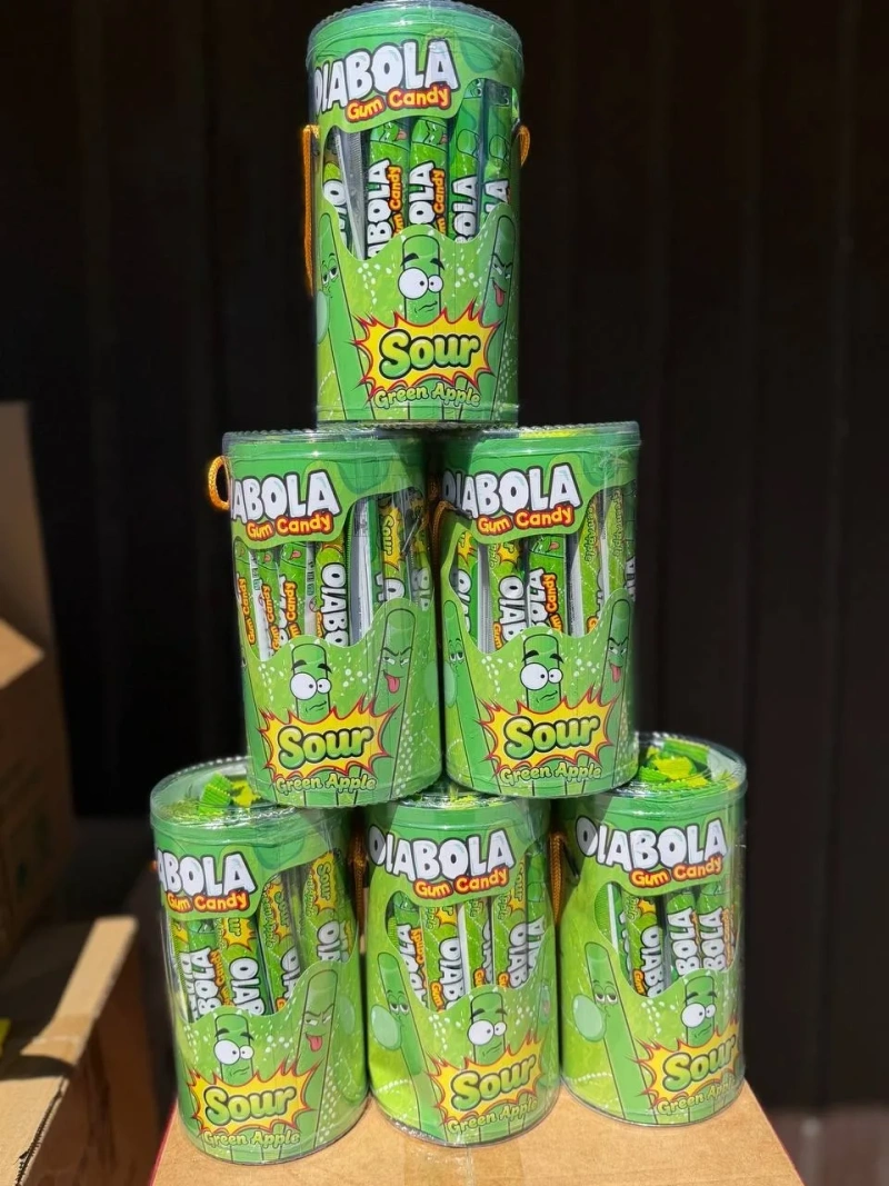 Жувальні цукерки Diabola Sour Green Apple та Фруктове желе — фото 2