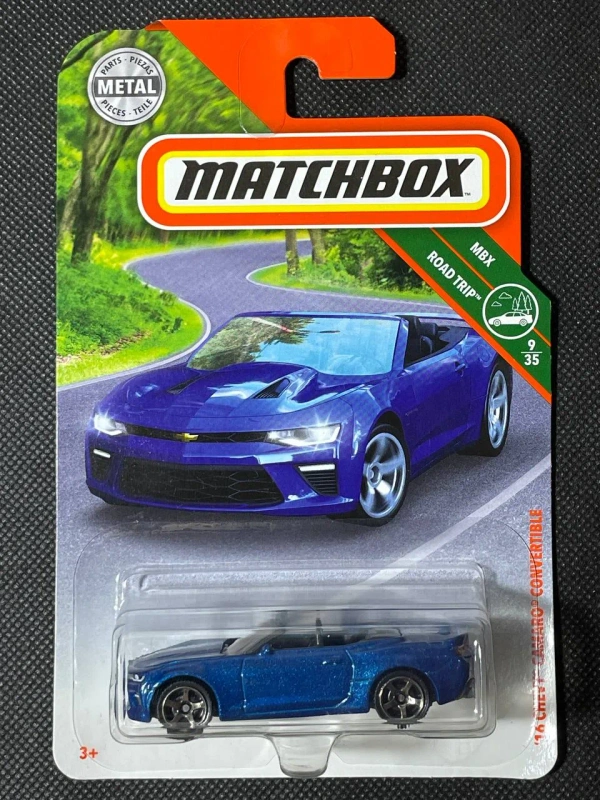 Matchbox '16 Chevy Camaro Convertible Blue MBX Road Trip