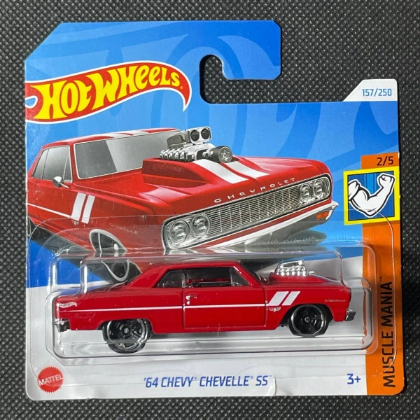 Hot Wheels '64 Chevy Chevelle SS Red Muscle Mania