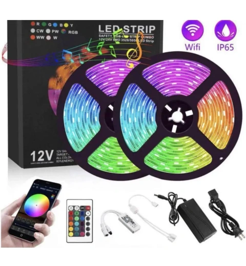 LED стрічка RGB SMD 5050 600 LED 10м з Wifi та пультом