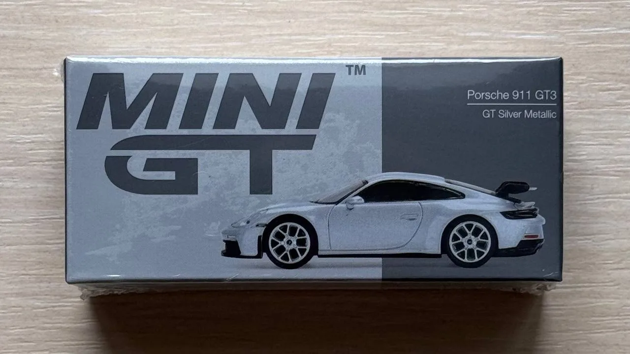Mini GT Porsche 911 GT3 GT Silver Metallic