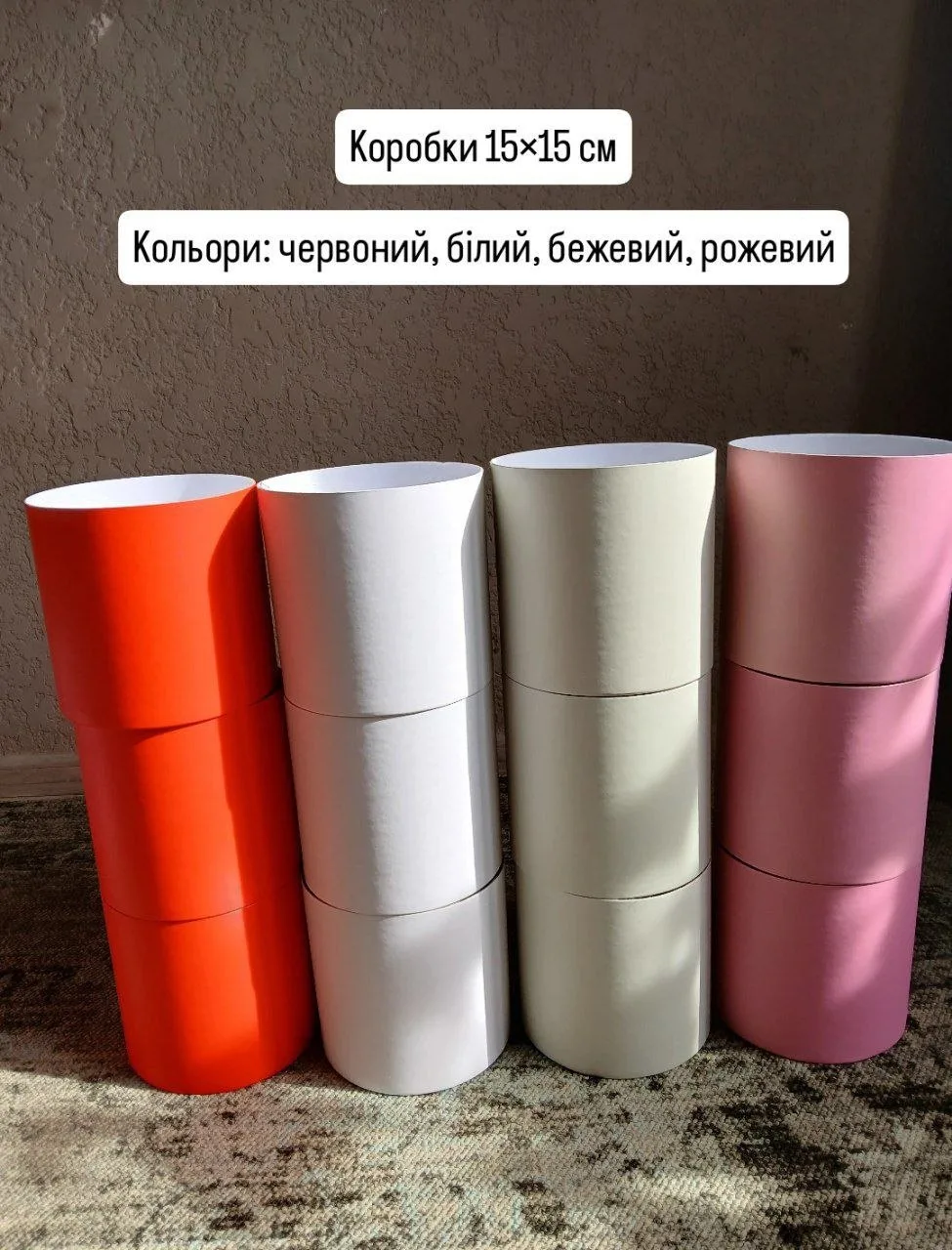 Круглі коробки без кришки 15х15 см