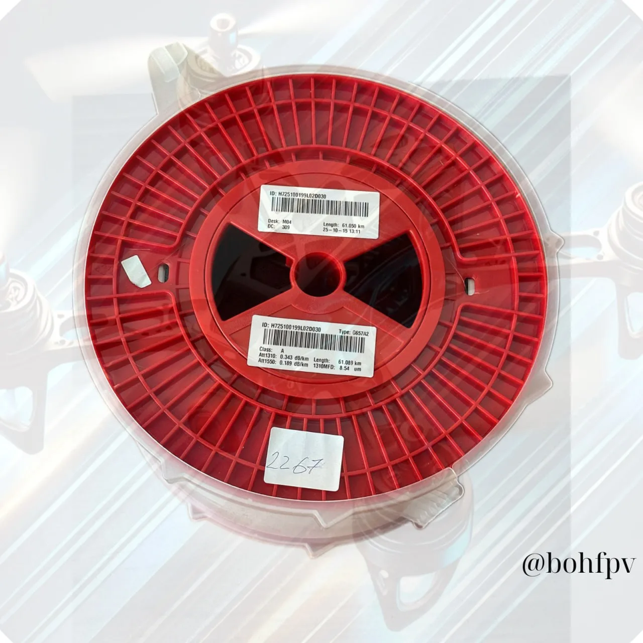 Оптоволокно Optical Fiber G.657A2 0.25 мм бухта 10 км