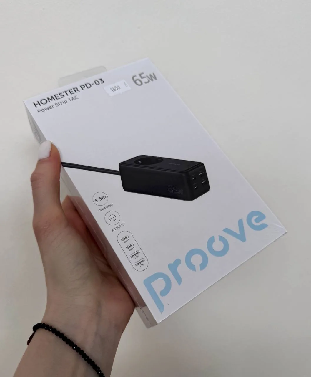Мережевий фільтр Proove Power Strip Homester PD-03 1AC 65W (2 Type-C + 2USB)