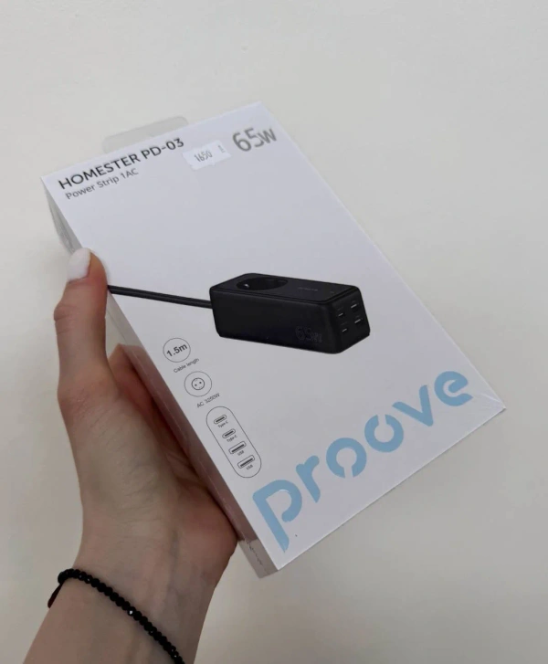 Мережевий фільтр Proove Power Strip Homester PD-03 1AC 65W (2 Type-C + 2USB)