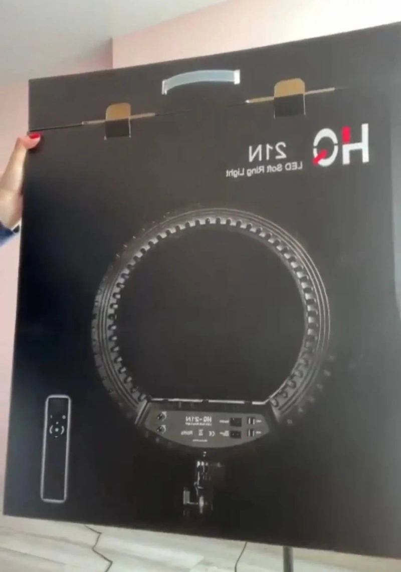 Кільцева лампа НОВА HQ-21N SMD PRO 72 Вт, 52 см, з штативом 210 см та сумкою — фото 4