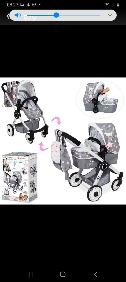 Коляска для кукол Baby Born, Испания, серая