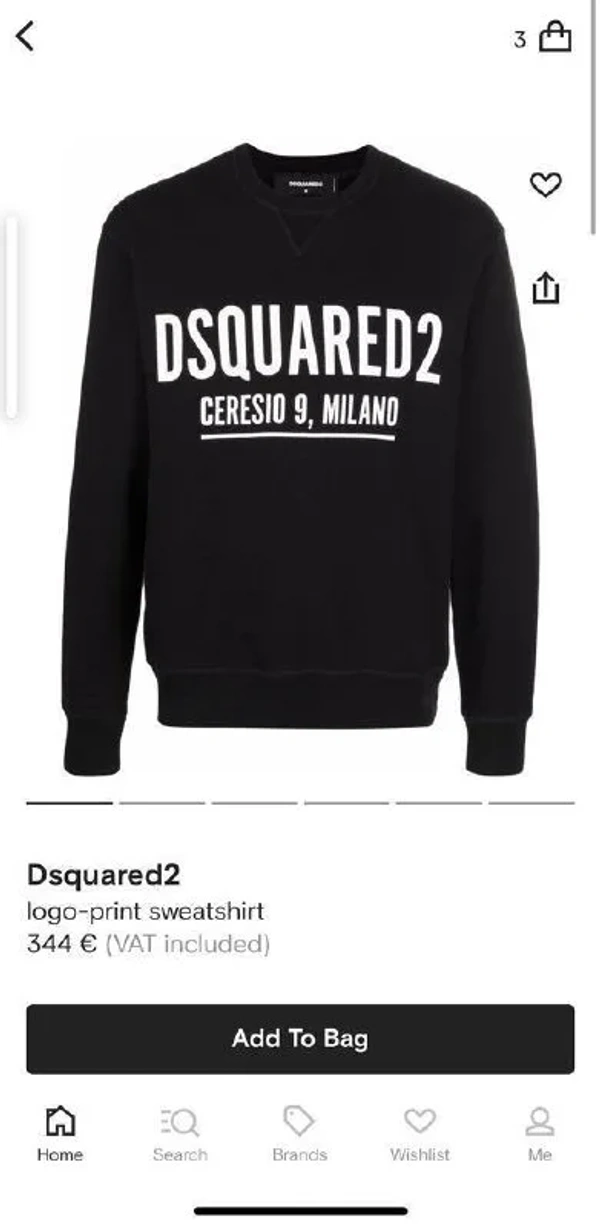 Dsquared2 свитшот мужской черный