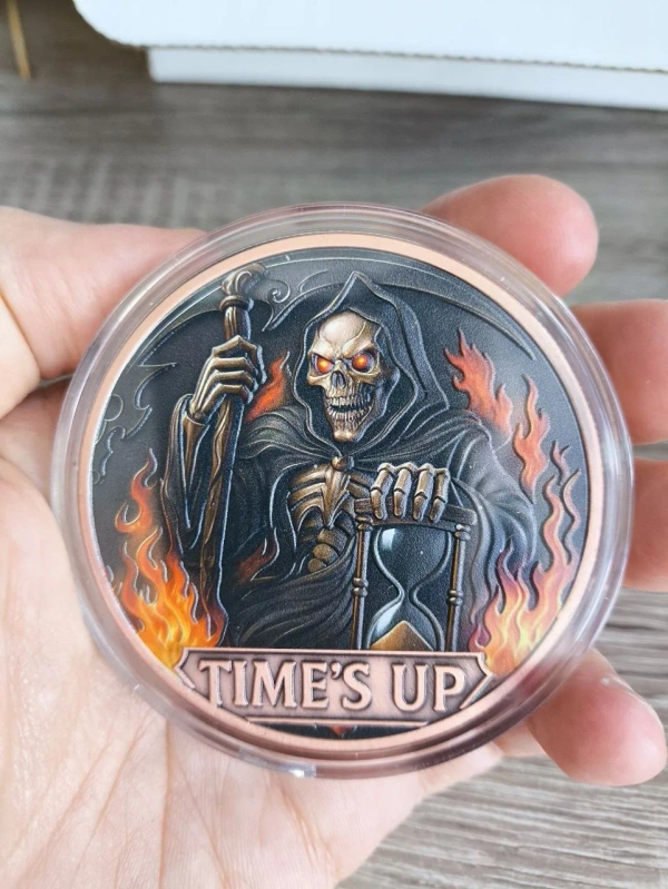 Медная монета "Time's Up" 5 унций
