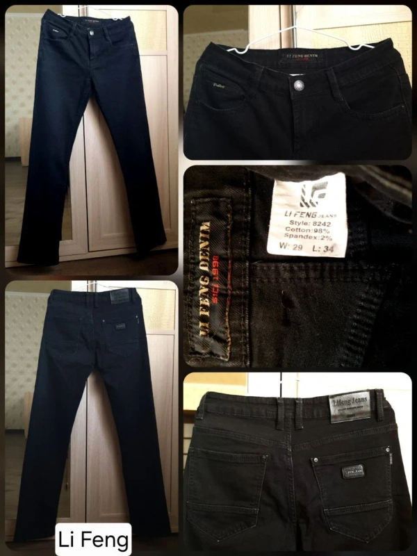 Мужские джинсы Li Feng черные W29/S-M/46-48, L34