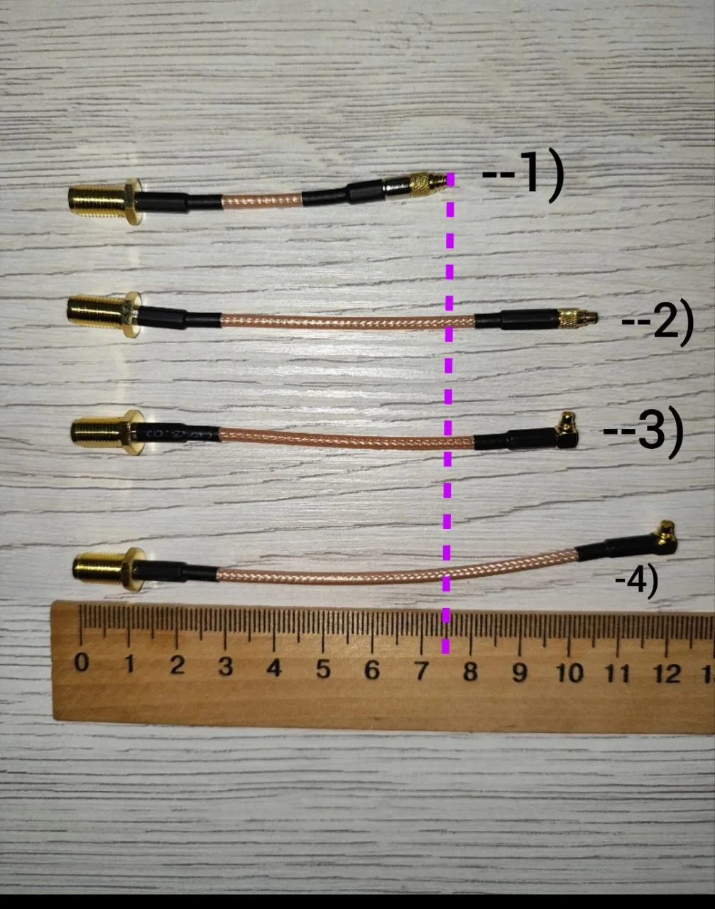 RG316 Pigtails MMCX-M to SMA/RPSMA