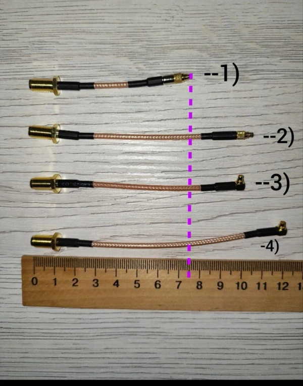 RG316 Pigtails MMCX-M to SMA/RPSMA