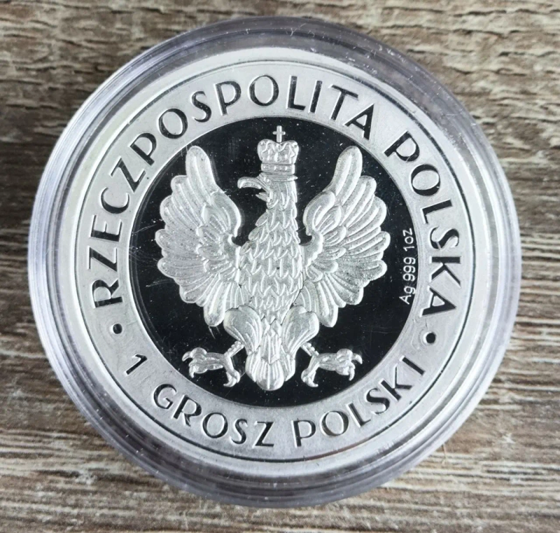 Срібна інвестиційна монета "Ядвіга" 1 унція 999 — фото 2