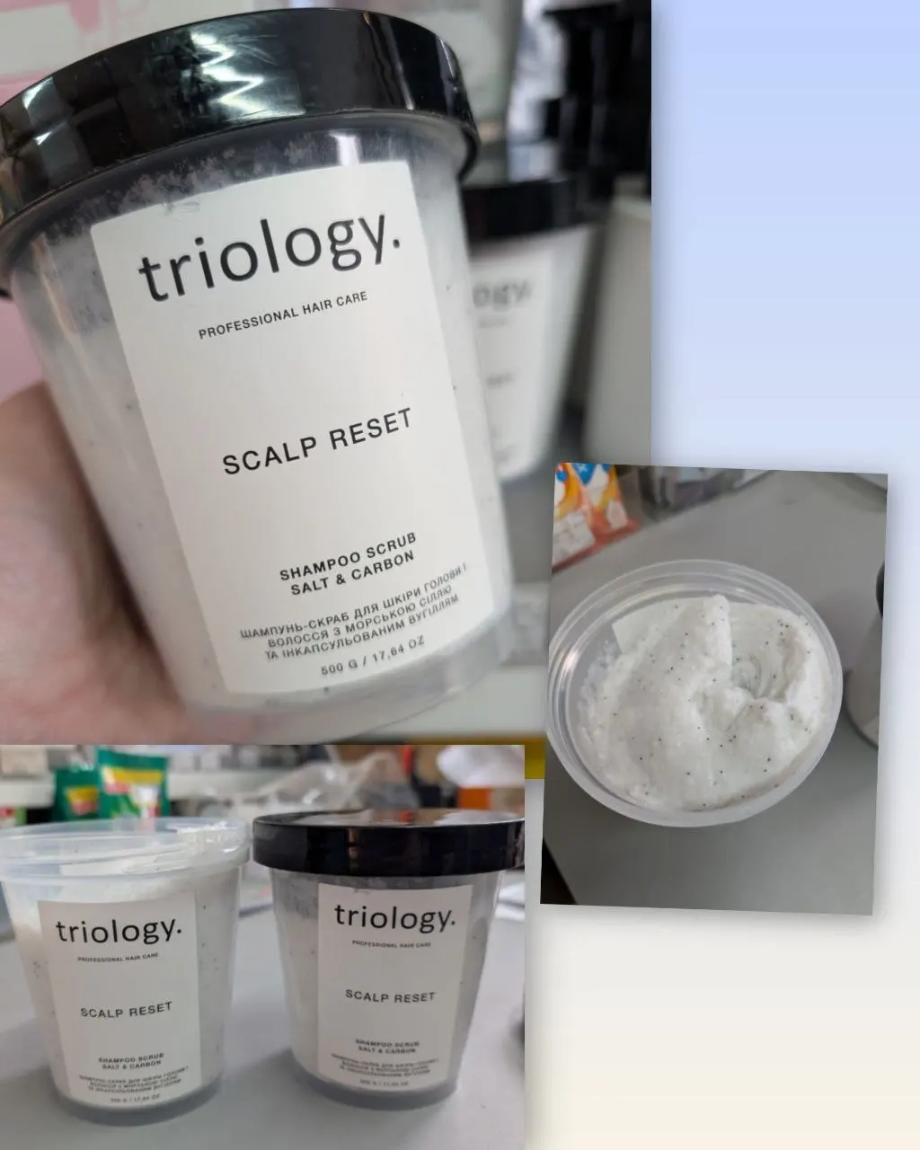 Шампунь-скраб для кожи головы и волос Trilogy Scalp Reset с морской солью и углем