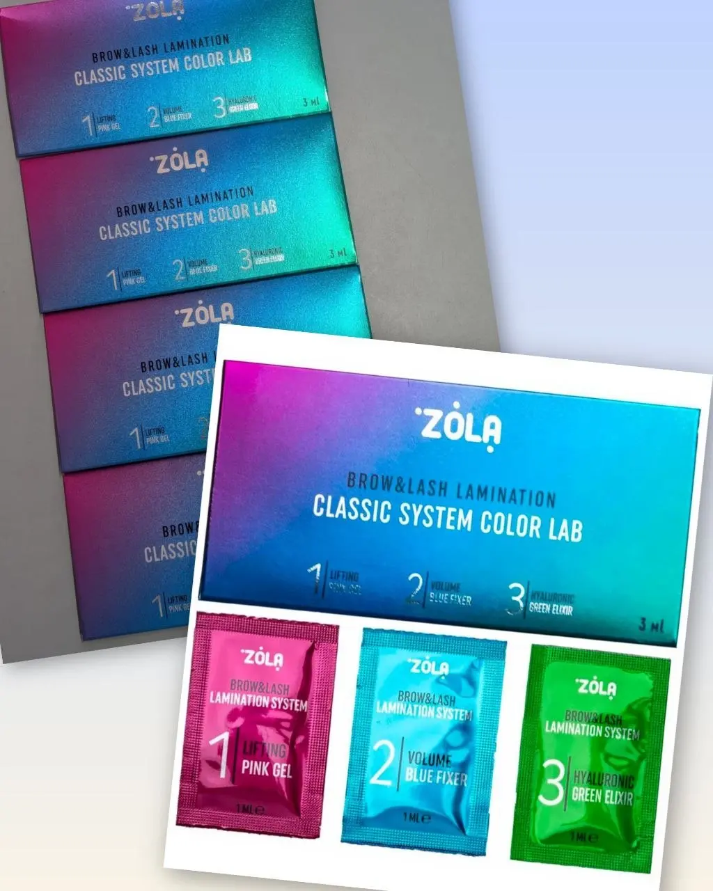 Набір для ламінування брів та вій Zola Brow & Lash Lamination Classic System Color Lab
