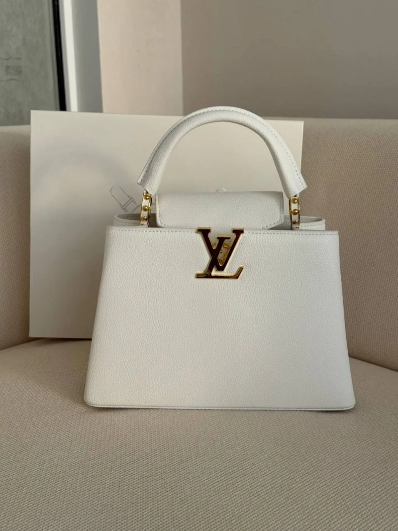 Louis Vuitton Premium сумка шкіряна біла 27/18 — фото 2
