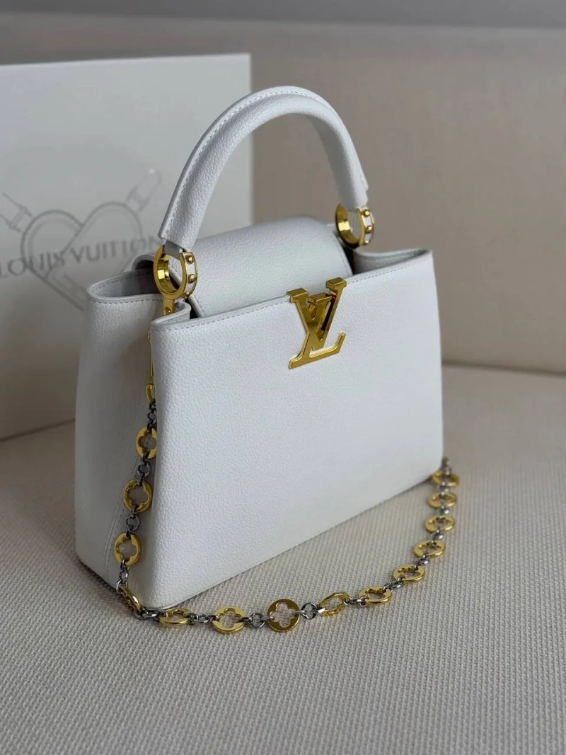 Louis Vuitton Premium сумка шкіряна біла 27/18 — фото 3