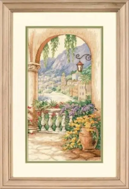 Набір для вишивання хрестом Dimensions Арка на терасі Terrace Arch 23*41 см