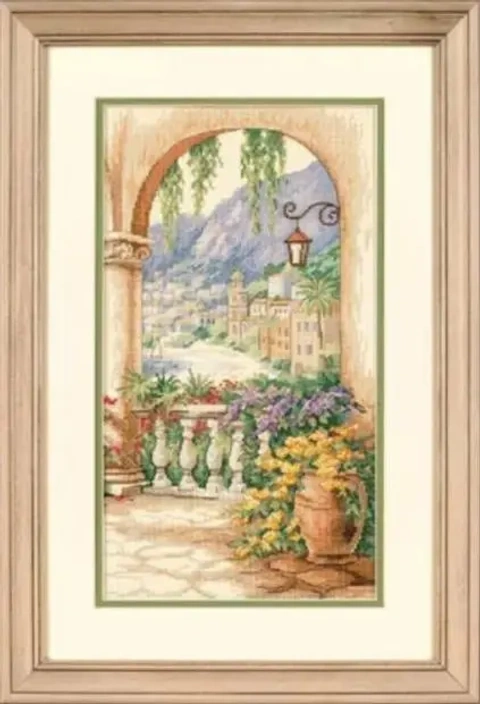 Набір для вишивання хрестом Dimensions Арка на терасі Terrace Arch 23*41 см