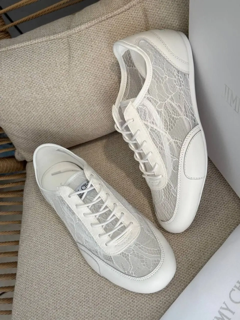 Jimmy Choo Женские кроссовки белые кружевные 37-39 — фото 2