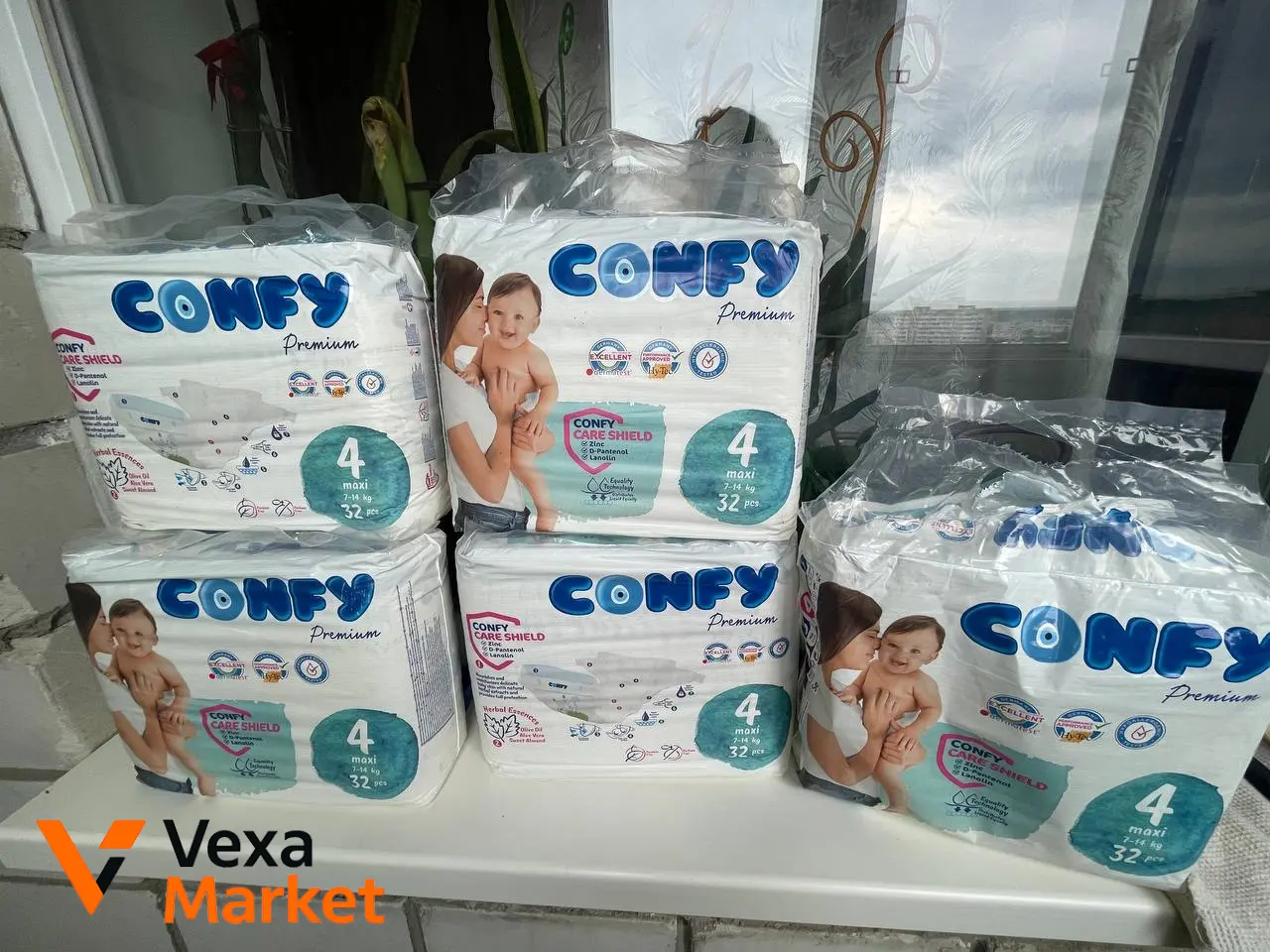 Подгузники CONFY Premium размер 4 (2-3 кг, 32 шт.)
