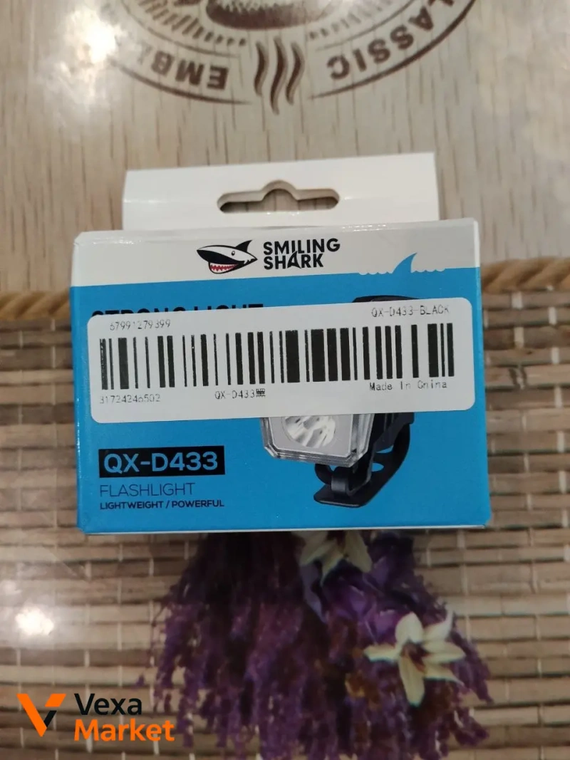 Велосипедный фонарь Smiling Shark QX-D433-BLACK аккумуляторный — фото 6