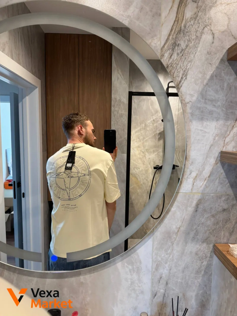 Футболка Stone Island бежевая мужская — фото 2