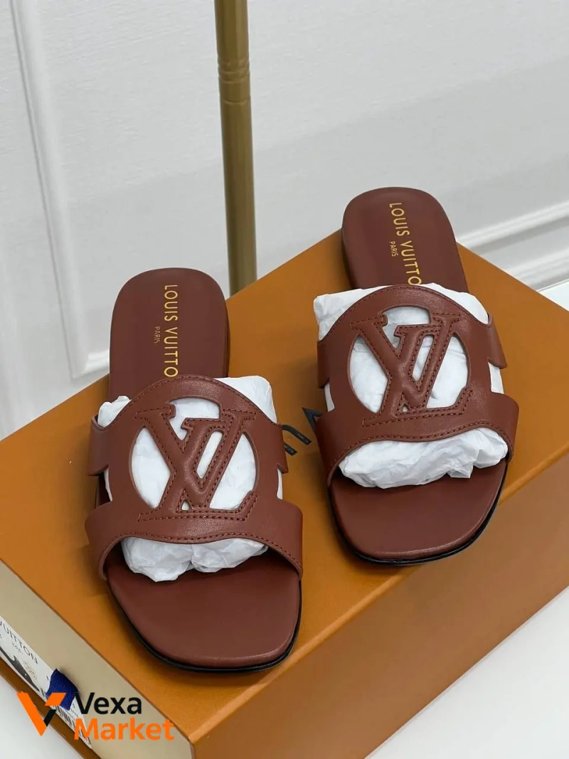 Шльопанці Louis Vuitton шкіряні жіночі — фото 3