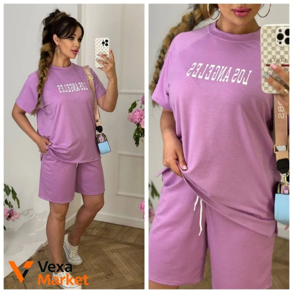 Костюм женский летний с шортами из двунитки
