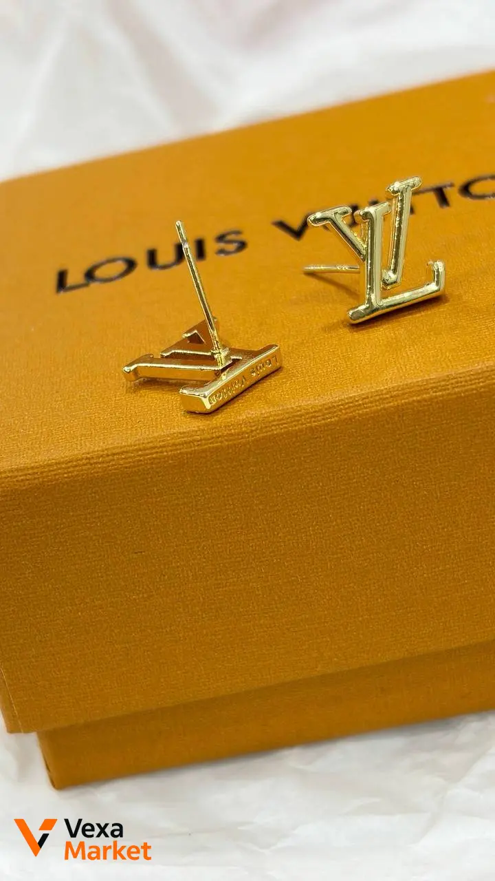 Серьги Louis Vuitton из ювелирной нержавеющей стали с серебряной иглой